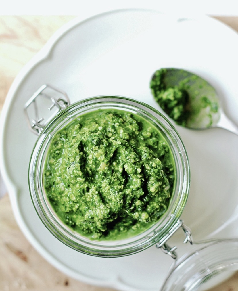 Oliefri pesto