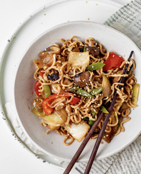 Vegetarisk teriyaki stir fry