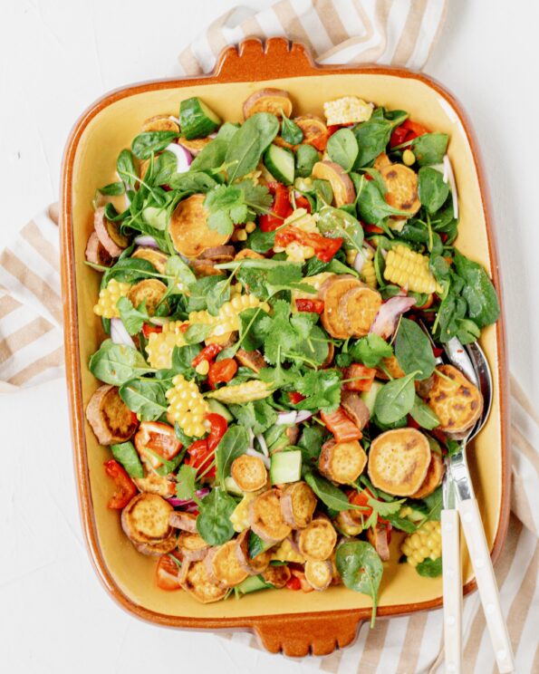 Mexi-salat med bagt sød kartoffel