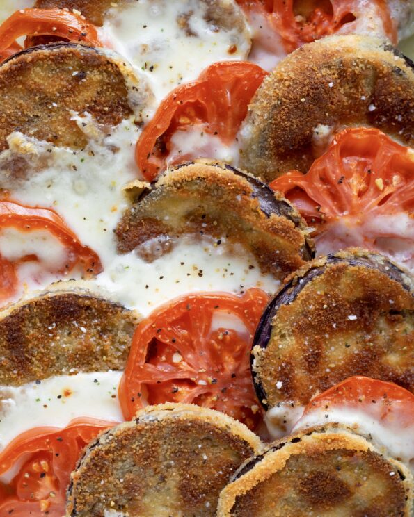 Luksusfad med sprød aubergine