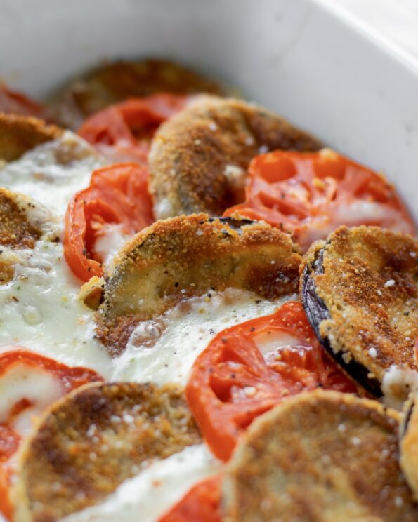 Luksusfad med sprød aubergine